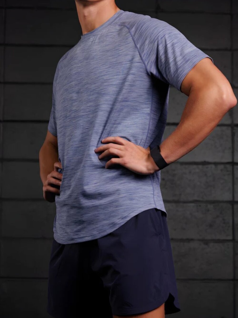 NWT Endeavor Athletic Mens SmartTech Raglan Performance Blue Depth Medium